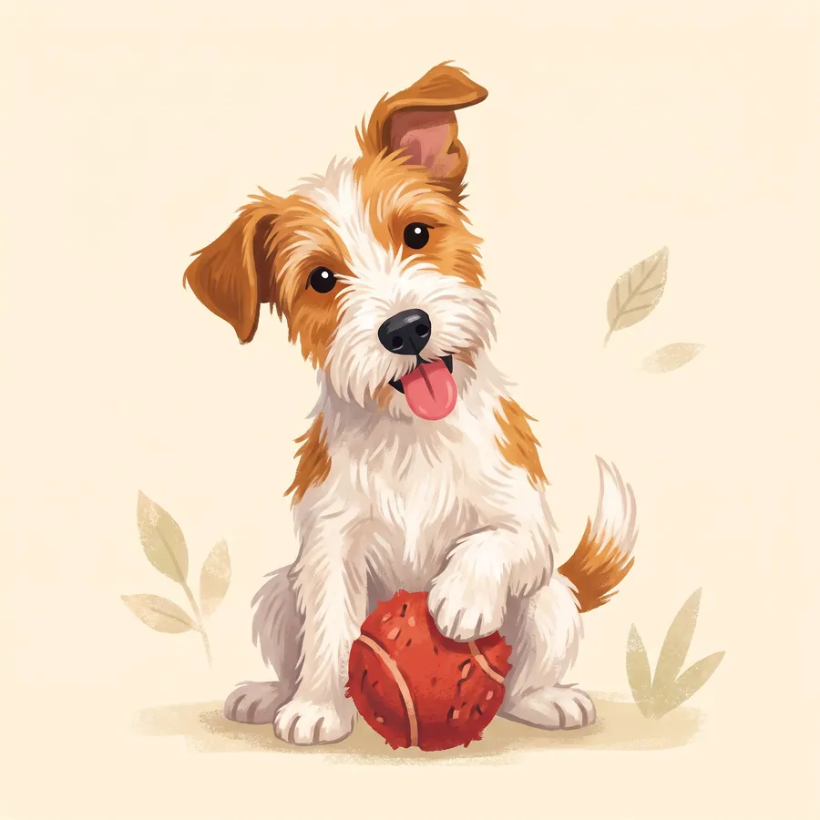Archie with his red ball